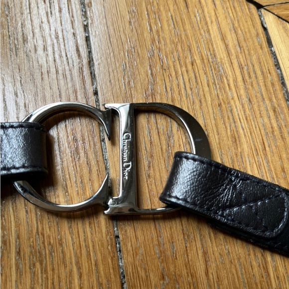 Christian Dior totter pattern belt in black & chrome - Picture 2 of 6